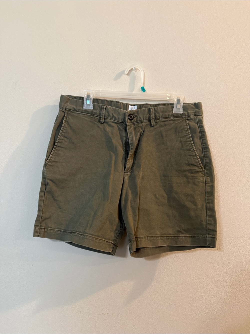 GAP Men's Olive Flat Front Shorts